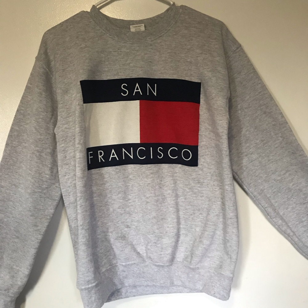 San Francisco gray crew neck sweater